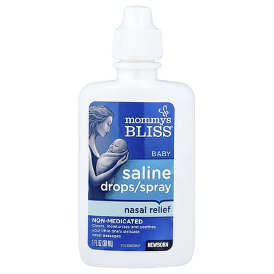 Солевые капли/спрей для носа для младенцев, для новорожденных, 1 fl oz (30 ml)
