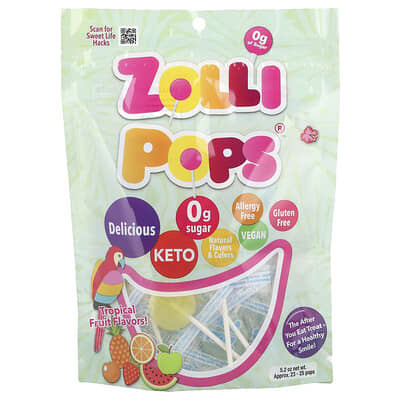 The Clean Teeth Pops, Tropical Fruit, Approx. 22-24 Pops, 5.2 oz (147 g)