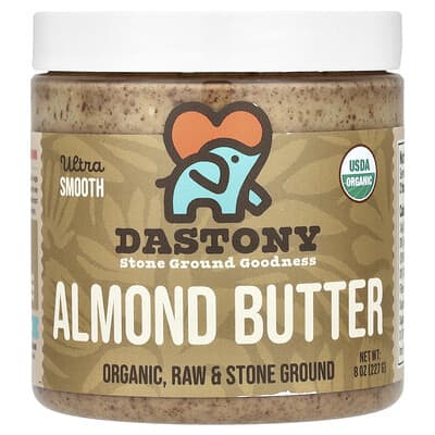 Organic Almond Butter, Ultra Smooth, 8 oz (227 g)