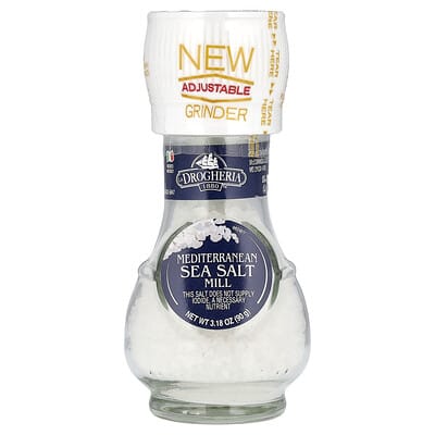 Mediterranean Sea Salt Mill, 3.18 oz (90 g)