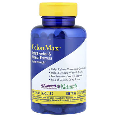 ColonMax™, мощная растительная и минеральная формула, 100 веганских капсул