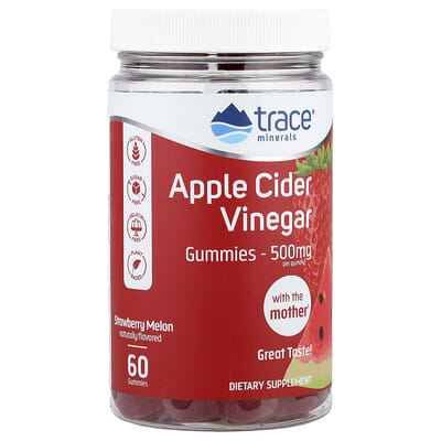 Мармеладные конфеты Apple Cider Vinegar, Strawberry Melon, 500 mg, 60 шт.