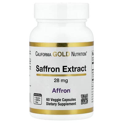 Экстракт шафрана с Affron®, 28 mg, 60 вегетарианских капсул