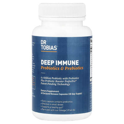 Deep Immune, Probiotics & Prebiotics, 60 капсул с пролонгированным высвобождением
