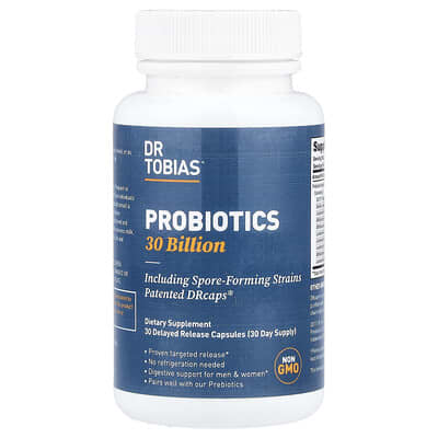 Dr. Tobias Probiotics 30 Billion 30 капсул с замедленным высвобождением