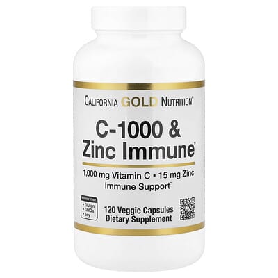 C-1000 & Zinc Immune, 120 Veggie Capsules