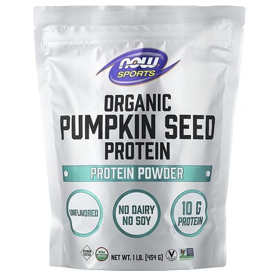 Sports, Organic Pumpkin Seed Protein Powder, Unflavored, 1 lb (454 g)
