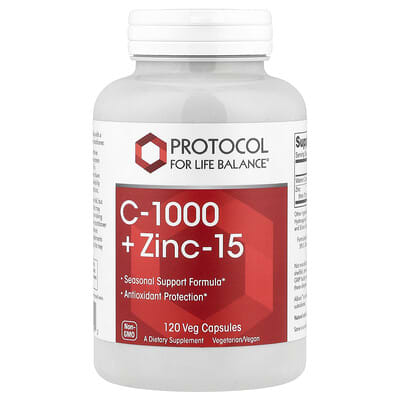 C-1000 + Zinc-15, 120 веганских капсул