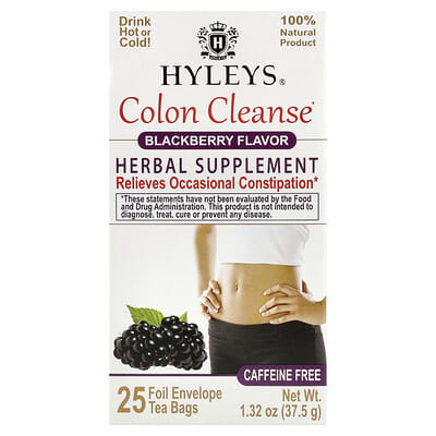 Чай Hyleys Tea Colon Cleanse Blackberry Caffeine Free 25 Tea Bags 1.32 oz (37.5 g)