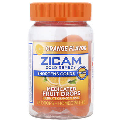 Zicam Zicam Cold Remedy лечебные фруктовые капли, Ultimate Orange, 25 капель