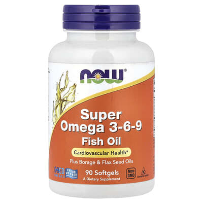 Super Omega 3-6-9 Рыбий жир, 90 мягких капсул