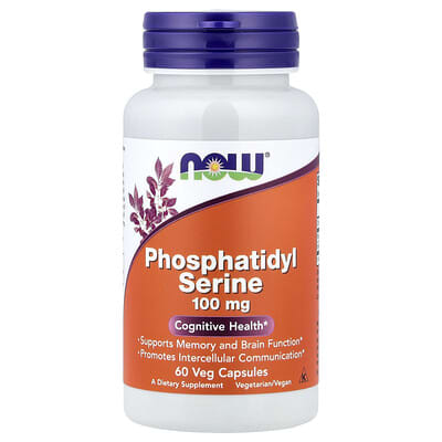 Фосфатидилсерин NOW Foods, 60 вегетарианских капсул