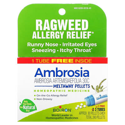 Ambrosia, Meltaway Pellets, 30C, 3 Tubes, 80 Pellets Each