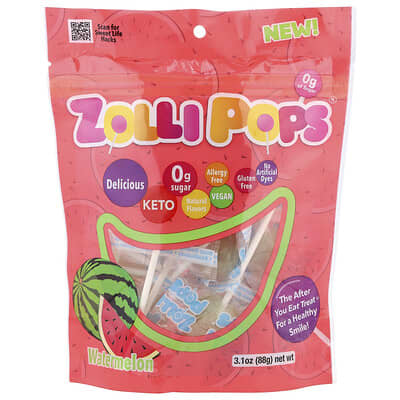 Леденцы The Clean Teeth Pops, Watermelon, 3.1 oz (88 g)