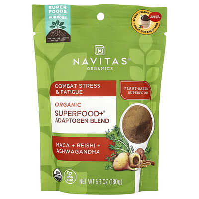 Органическая смесь адаптогенов Navitas Organics Superfood+®, 6.3 oz (180 g)