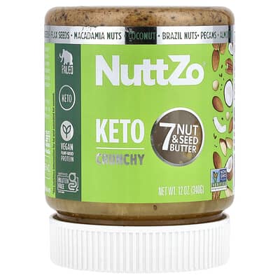 Nuttzo Keto, 7 Nut & Seed Butter, хрустящее, 12 oz (340 g)