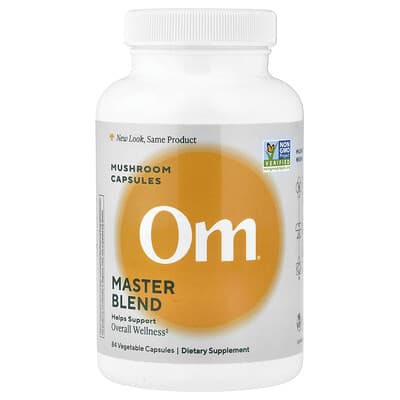 Капсулы Om Mushrooms Master Blend Mushroom Capsules, 84 Vegetable Capsules