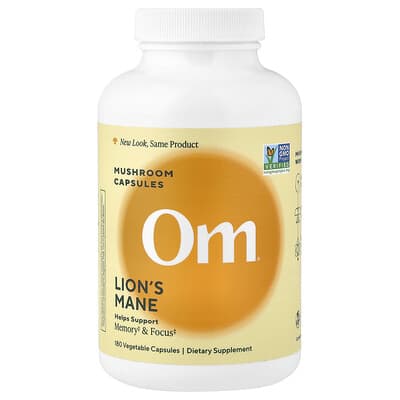 Lion's Mane Mushroom капсулы, 180 вегетарианских капсул (666 mg на капсулу)