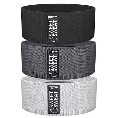 Sports Research Sweet Sweat®, фитнес-резинки, Gray, 3 шт