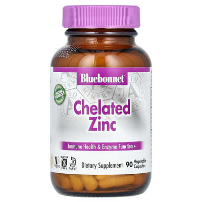 Chelated Zinc, 90 Vegetable Capsules (30 mg per Capsule)