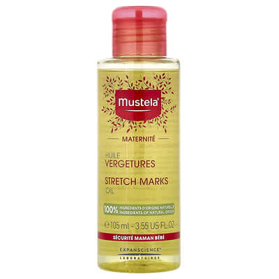 Масло от растяжек, без отдушек, 3.55 fl oz (105 ml)