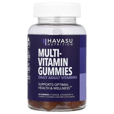 Multivitamin Gummies, Orange, Strawberry & Cherry,  60 Gummies