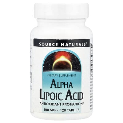 Альфа-липоевая кислота Source Naturals, 100 mg, 120 Tablets