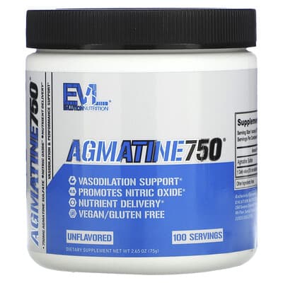 Agmatine750, без вкуса, 2.65 oz (75 g)