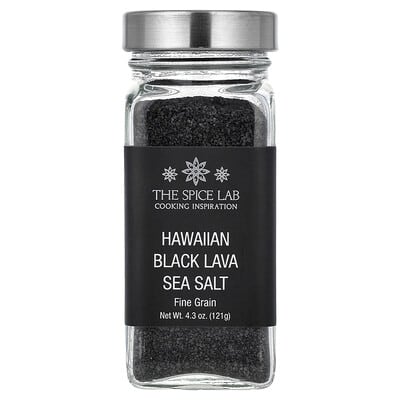 Hawaiian Black Lava Sea Salt, Fine Grain, 4.3 oz (121 g)