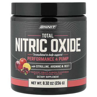 Total Nitric Oxide with Citrulline, Arginine & Beet, Harvest Fruit Punch, 8.32 oz (236 g)