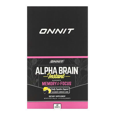 Alpha BRAIN® Instant, Blackberry Lemonade, 30 пакетиков, 0.16 oz (4.6 g) каждый