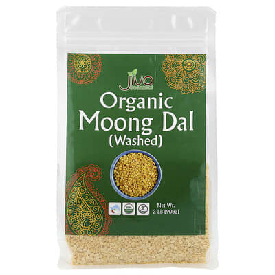 Organic Moong Dal, Washed , 2 lb (908 g)
