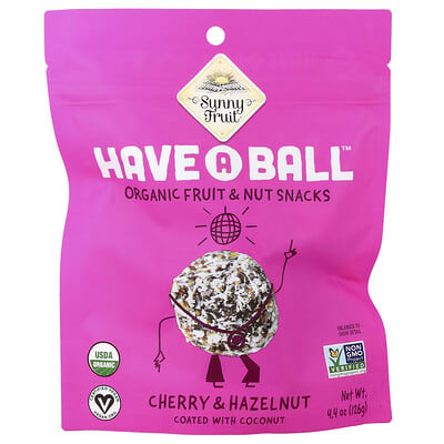 Have A Ball™, Organic Fruit & Nut Snacks, Cherry & Hazelnut, 4.4 oz (126 g)