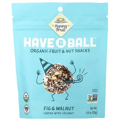 Have A Ball™, Organic Fruit & Nut Snacks, Fig & Walnut, 4.4 oz ( 126 g)