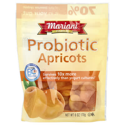 Пробиотические абрикосы Mariani, 6 oz (170 g)