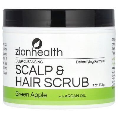 Scalp & Hair Scrub with Argan Oil, Green Apple, 4 oz (118 g)