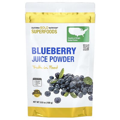 Superfoods порошок черничного сока, 3.53 oz (100 g)