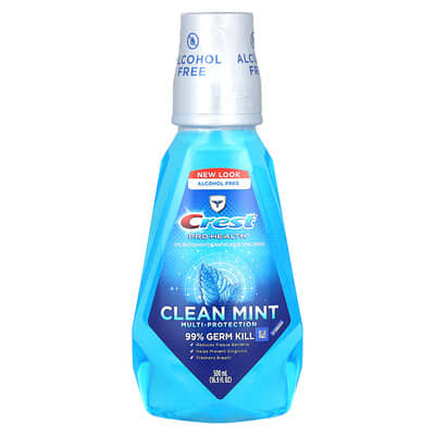 Ополаскиватель для рта Crest Pro Health, без спирта, Clean Mint, 16.9 fl oz (500 ml)