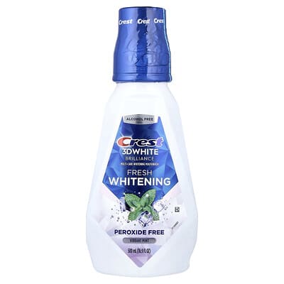 3D White, освежающий ополаскиватель для зубов Brilliance Fresh, без спирта, мятный, 16.9 fl oz (500 ml)