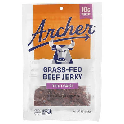 Grass-Fed Beef Jerky, Teriyaki, 2.5 oz (71 g)