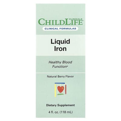 Жидкое железо, Natural Berry, 4 fl oz (118 ml)