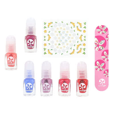 Water-Based Nail Polish, Mini Mani Kit, 8 Piece Kit