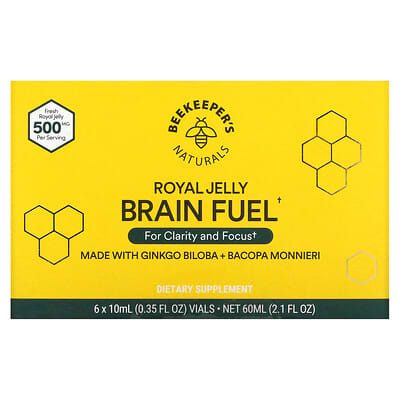 Royal Jelly Brain Nootropic™, 6 Vials, 0.35 fl oz (10 ml) Each