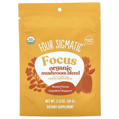 Focus, органическая грибная смесь, без кофеина, 2.12 oz (60 g)