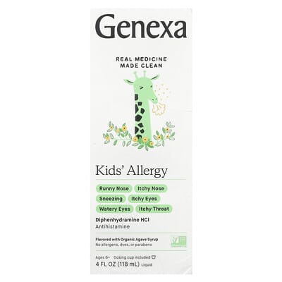 Детские органические средства Genexa Allergy 6+ Ages 4 fl oz