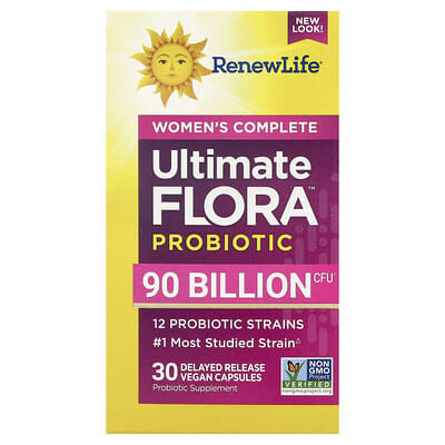 Женский Renew Life Once Daily Ultimate Flora™ Pre & Probiotic 30 Delayed Release Vegan Capsules
