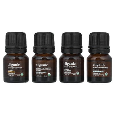 The Basics, Essential Oil Aromatherapy Set, 4 Piece Set