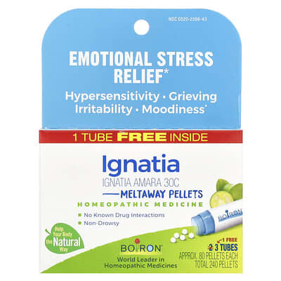 Ignatia Amara, Meltaway Pellets, 30C,  3 Tubes, 80 Pellets Each