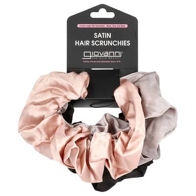 Атласные резинки для волос, Extra Large, Blush, Gray и Black, 3 шт.