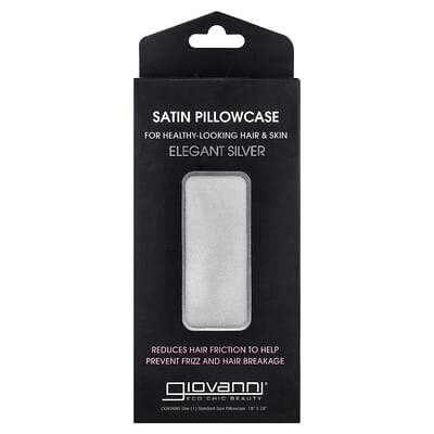 Satin Pillowcase, Elegant Silver,  1 Pillowcase